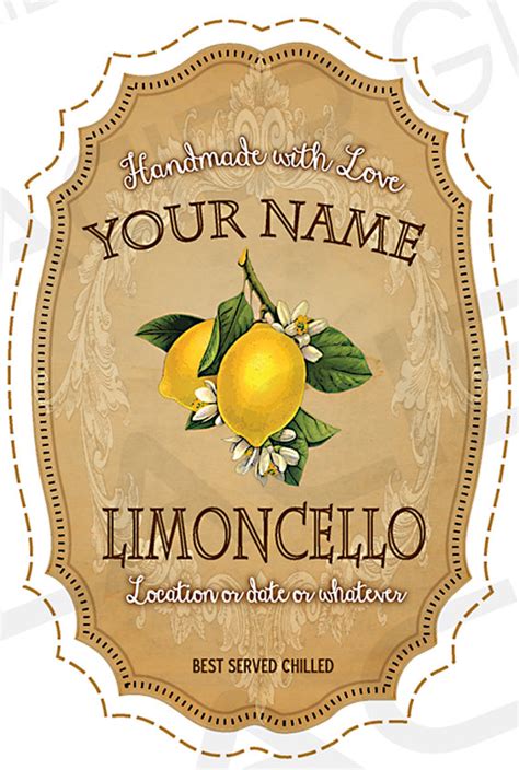 Limoncello Labels Template